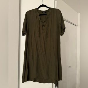 Madewell army green light dress